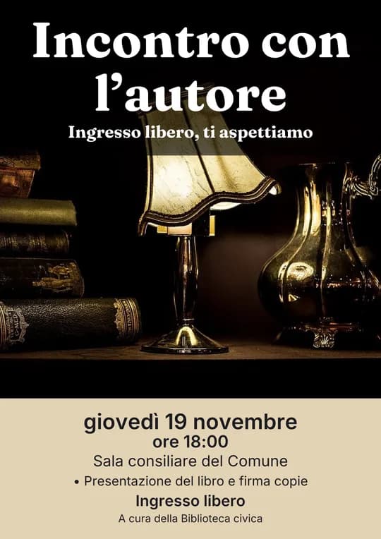 Modello di locandina: Incontro con l'autore