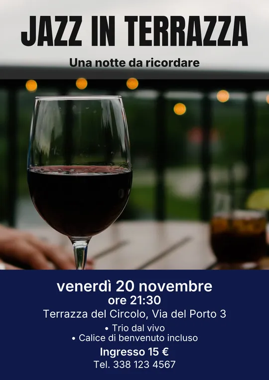 Modello di locandina: Serata jazz