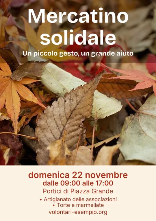 Modello di locandina: Mercatino solidale
