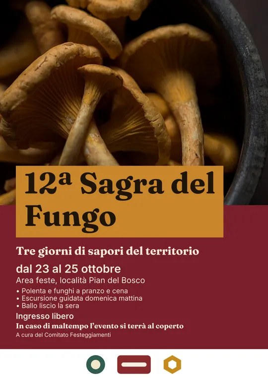 Modello di locandina: Sagra del fungo porcino