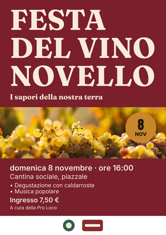 Modello di locandina: Festa del vino novello